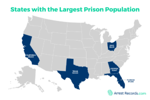 heat map states with the largest prison population